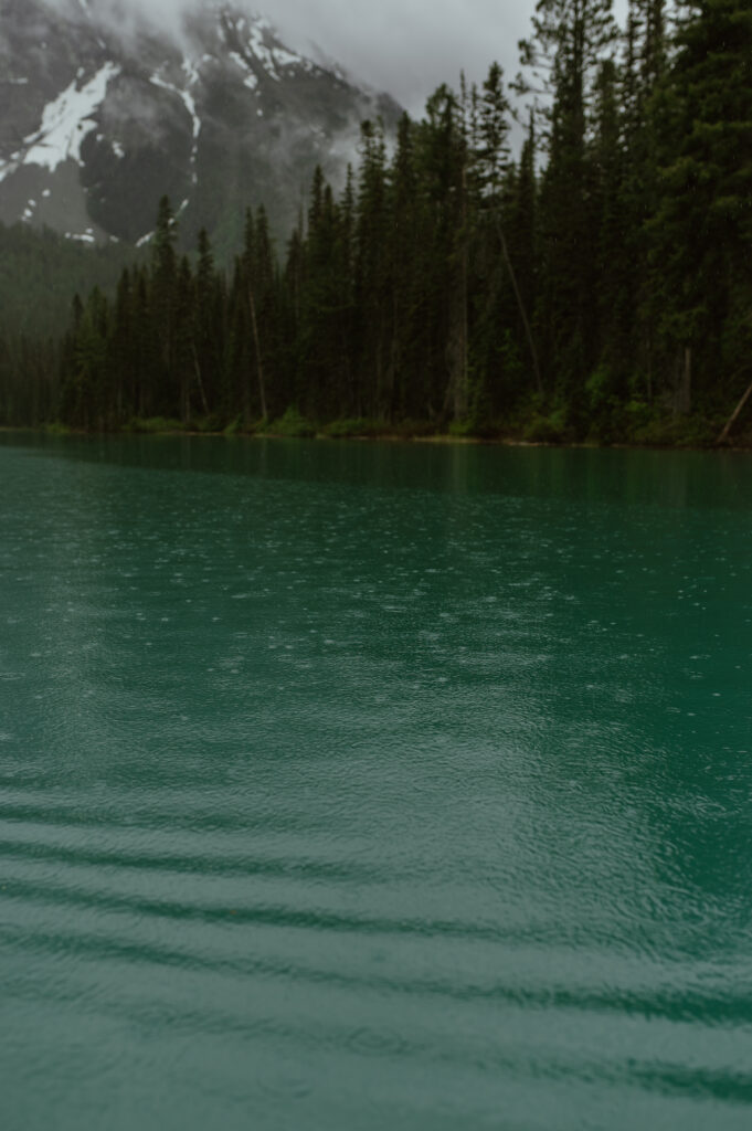 rainy views from Emerald Lake, Canada