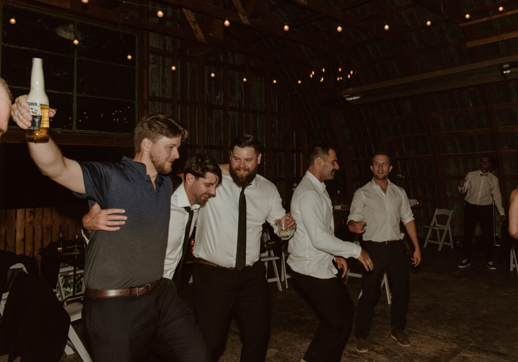 party shot at an intimate mountain wedding in Golden, British Columbia