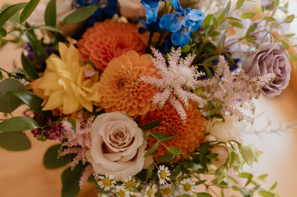 bright summer florals for a southern ontario wedding in canada